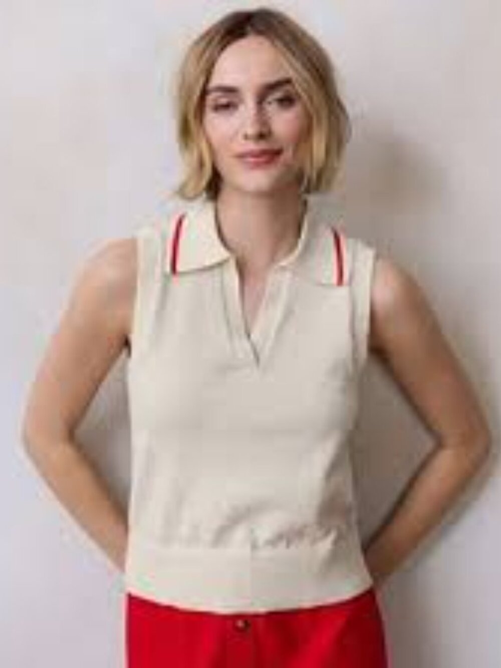 LC Lauren Conrad collared sleeveless sweater